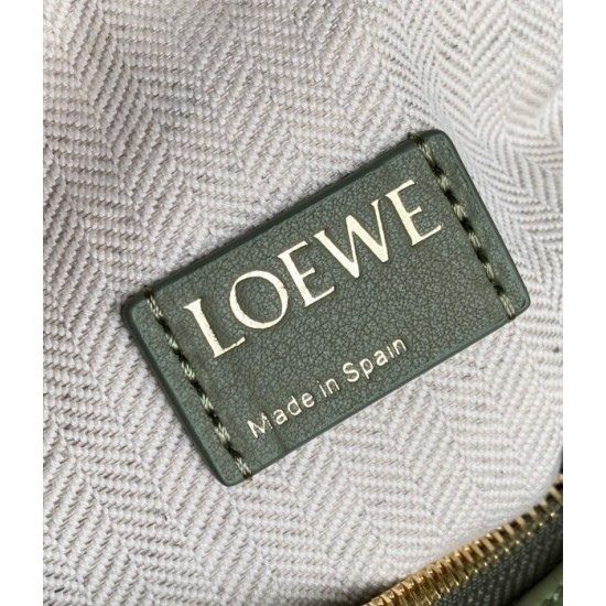 Loewe Small Cubi Hobo Bag In Beige Anagram Jacquard