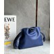 Loewe Flamenco Clutch Bag In Dark Purple Leather 