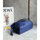 Loewe Flamenco Clutch Bag In Dark Purple Leather 