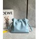 Loewe Flamenco Clutch Bag In Dusty Blue Calfskin