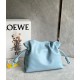 Loewe Flamenco Clutch Bag In Dusty Blue Calfskin