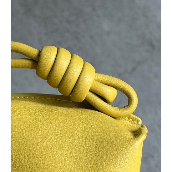 Loewe Flamenco Clutch Bag In Pale Yellow Leather