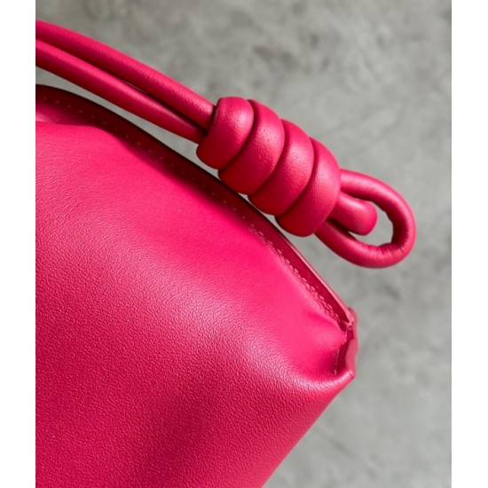 Loewe Flamenco Clutch Bag In Ruby Red Leather