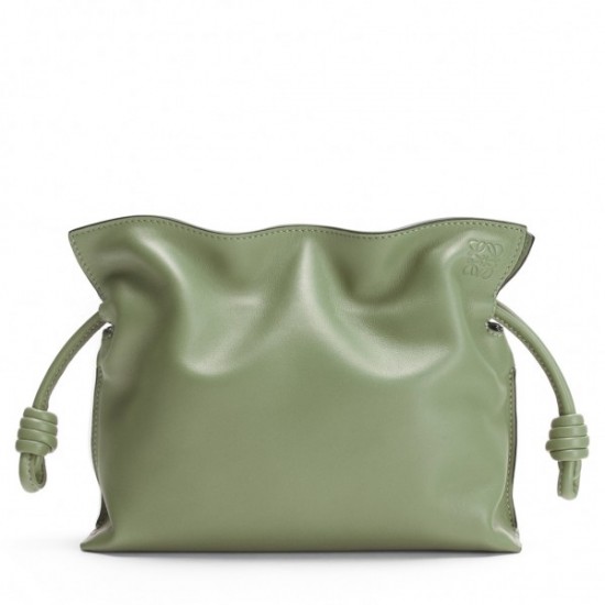 Loewe Flamenco Clutch In Rosemary Nappa Leather