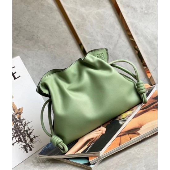 Loewe Flamenco Clutch In Rosemary Nappa Leather