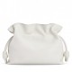 Loewe Flamenco Clutch In White Nappa Leather