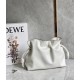 Loewe Flamenco Clutch In White Nappa Leather