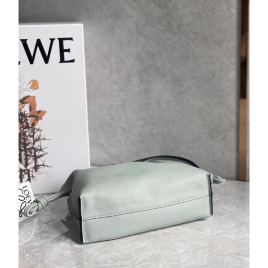 Loewe Flamenco Mini Clutch In Ash Grey Nappa Leather