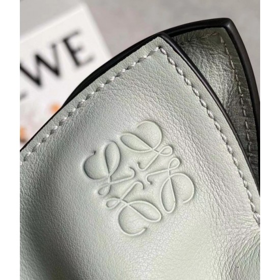 Loewe Flamenco Mini Clutch In Ash Grey Nappa Leather