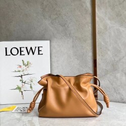 Loewe Flamenco Mini Clutch In Brown Nappa Leather