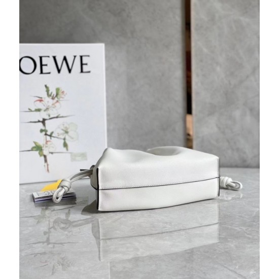 Loewe Flamenco Mini Clutch In White Nappa Leather