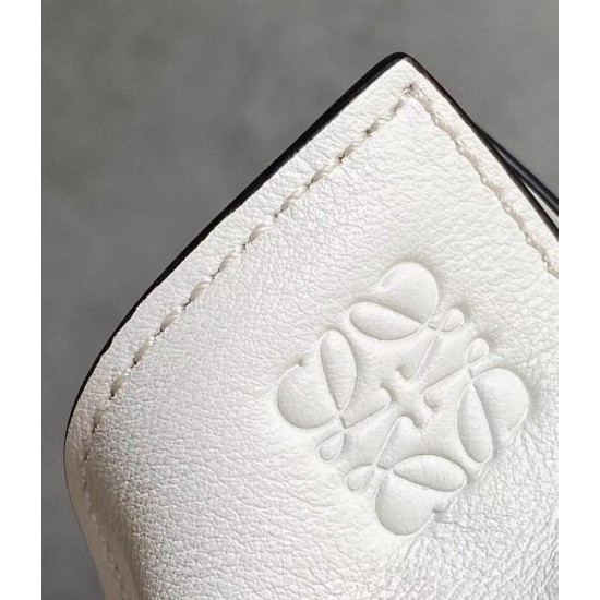 Loewe Flamenco Mini Clutch In White Nappa Leather