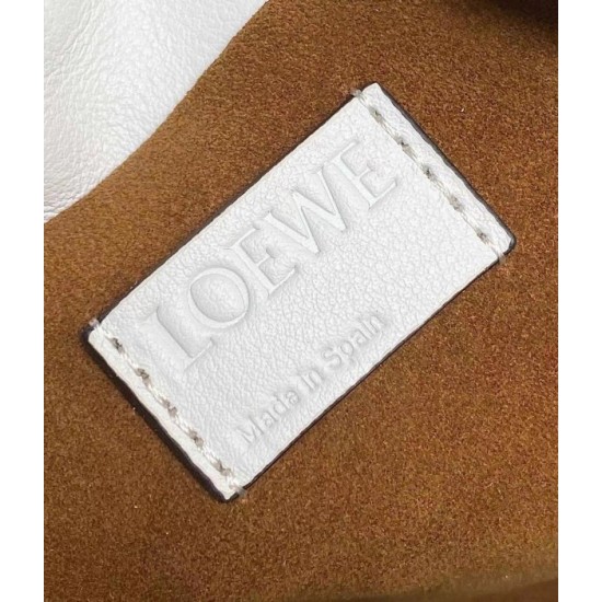 Loewe Flamenco Mini Clutch In White Nappa Leather