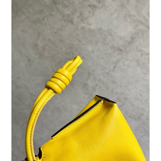 Loewe Flamenco Nano Clutch In Yellow Nappa Leather