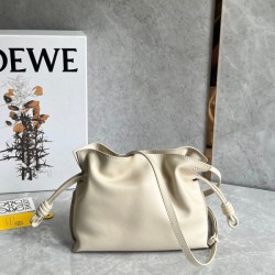 Loewe Mini Flamenco Clutch Bag In Angora Calfskin