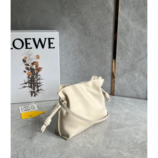 Loewe Mini Flamenco Clutch Bag In Angora Calfskin