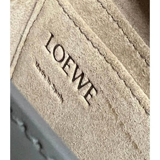 Loewe Gate Dual Mini Bag In Grey Calfskin