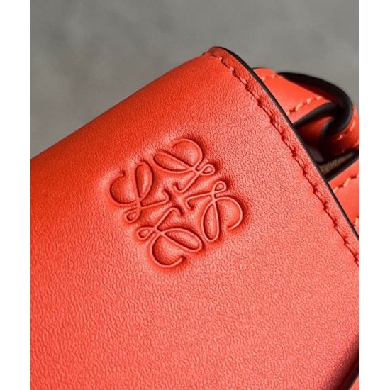 Loewe Gate Dual Mini Bag in Sunrise Orange Calfskin