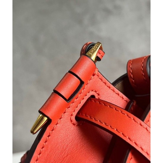 Loewe Gate Dual Mini Bag in Sunrise Orange Calfskin