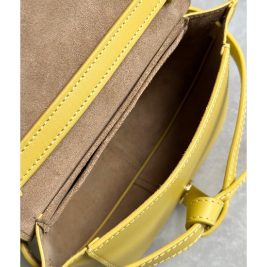 Loewe Gate Dual Mini Bag in Yellow Calfskin