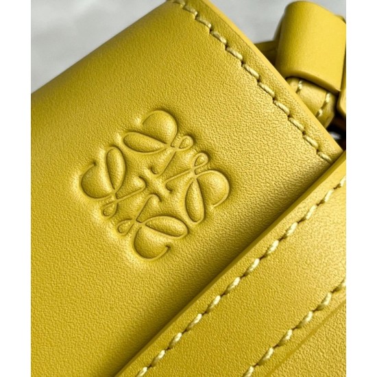 Loewe Gate Dual Mini Bag in Yellow Calfskin