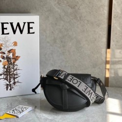 Loewe Mini Gate Dual Bag In Black Calfskin