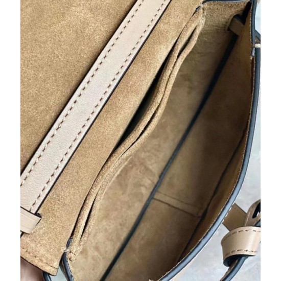 Loewe Mini Gate Dual Bag In Sand Calfskin