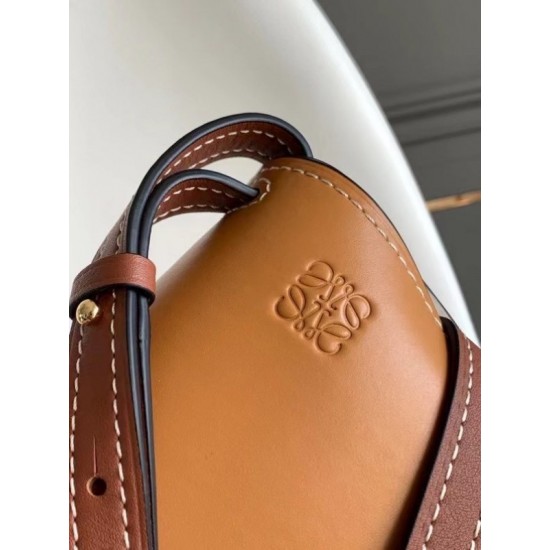 Loewe Small Gate Bag In Amber Grey Soft Calfskin