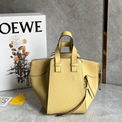 Loewe Compact Hammock Bag in Dark Butter Grained Calfskin 