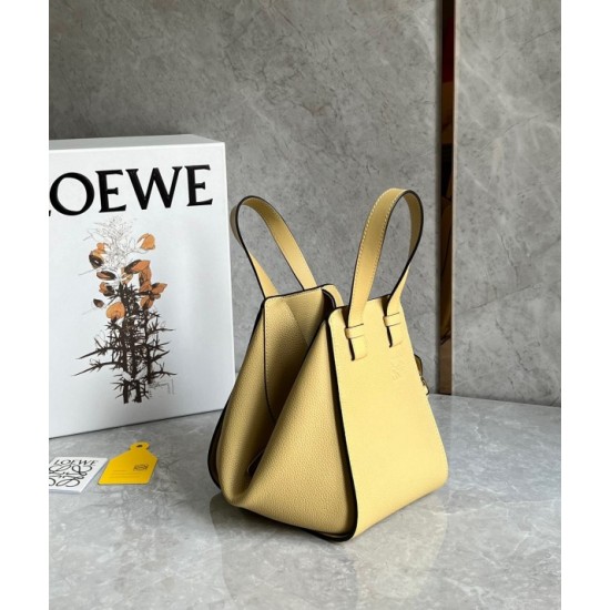 Loewe Compact Hammock Bag in Dark Butter Grained Calfskin 