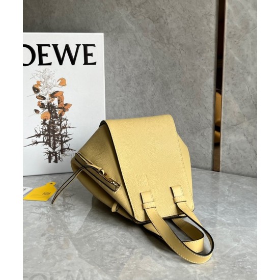 Loewe Compact Hammock Bag in Dark Butter Grained Calfskin 