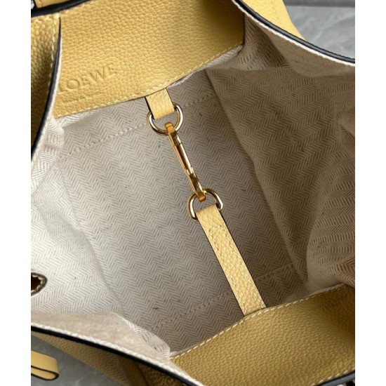 Loewe Compact Hammock Bag in Dark Butter Grained Calfskin 