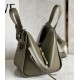 Loewe Compact Hammock Bag in Khaki Green Satin Calfskin