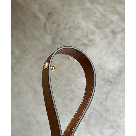 Loewe Compact Hammock Bag in Light Caramel Grained Calfskin