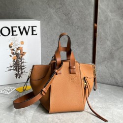 Loewe Compact Hammock Bag in Light Caramel Grained Calfskin