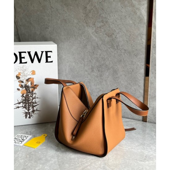 Loewe Compact Hammock Bag in Light Caramel Grained Calfskin