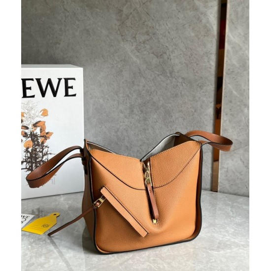 Loewe Compact Hammock Bag in Light Caramel Grained Calfskin