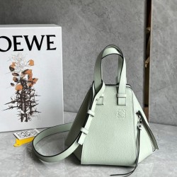 Loewe Compact Hammock Bag in Light Celadon Grained Calfskin