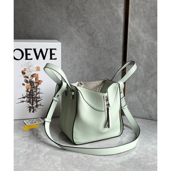 Loewe Compact Hammock Bag in Light Celadon Grained Calfskin