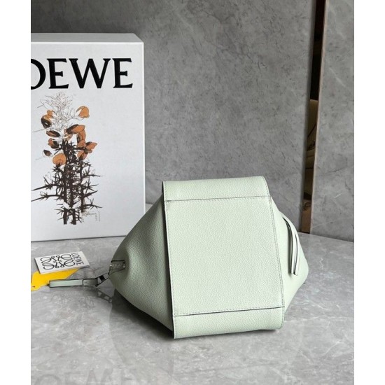 Loewe Compact Hammock Bag in Light Celadon Grained Calfskin