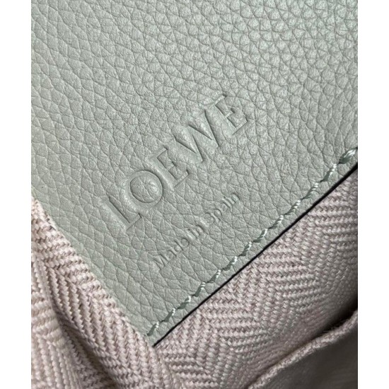 Loewe Compact Hammock Bag in Light Celadon Grained Calfskin