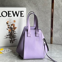 Loewe Compact Hammock Bag in Light Mauve Grained Calfskin