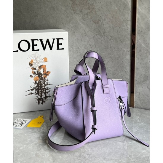 Loewe Compact Hammock Bag in Light Mauve Grained Calfskin