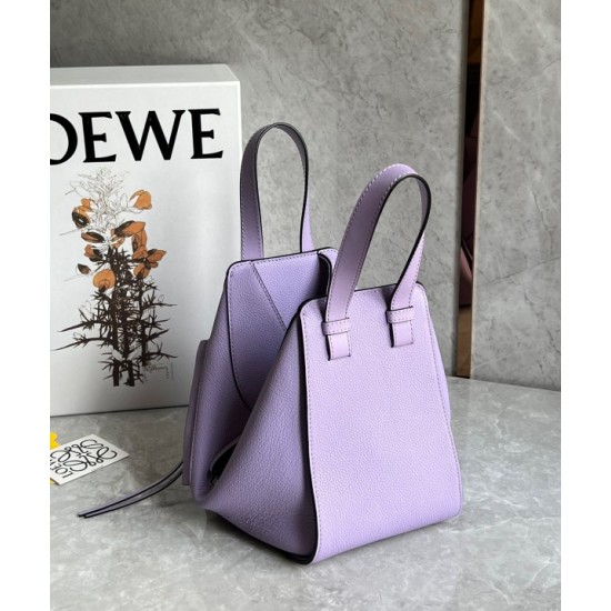 Loewe Compact Hammock Bag in Light Mauve Grained Calfskin