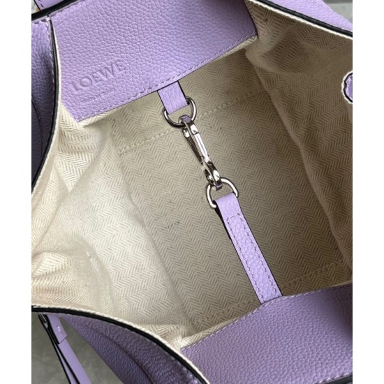 Loewe Compact Hammock Bag in Light Mauve Grained Calfskin