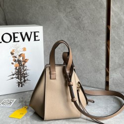 Loewe Compact Hammock Bag in Sand Grained Calfskin