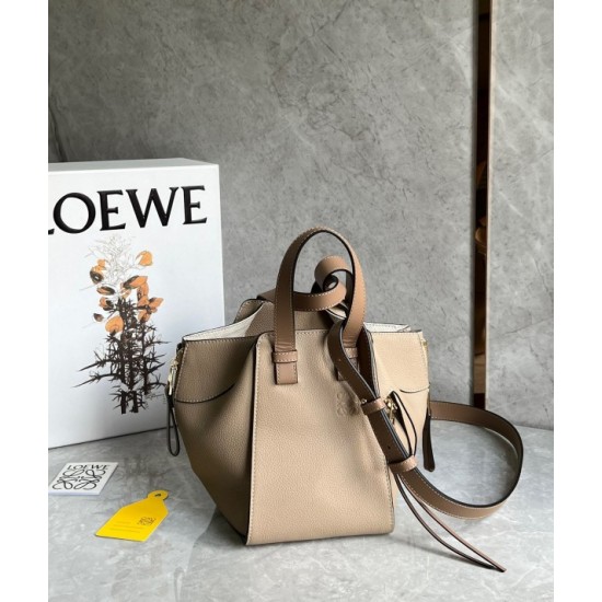 Loewe Compact Hammock Bag in Sand Grained Calfskin