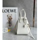 Loewe Compact Hammock Bag in White Satin Calfskin