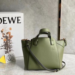 Loewe Hammock Nugget Bag In Avocado Green Calfskin