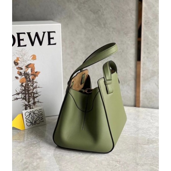 Loewe Hammock Nugget Bag In Avocado Green Calfskin